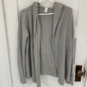 Gap Women's Knit Hooded Cardigan Sweater, Gray Size Small